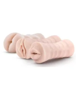 M For Men Lot 3 Masturbateurs Réalistes Vibrants ADRIANA Anus Vagin Bouche