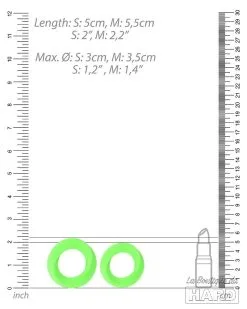 Ouch! Glow Lot De 2 Cockrings Phosphorescents Glow Ring 33mm -Sextoys boutique lot de 2 cockrings phosphorescents glow ring 33mm 4