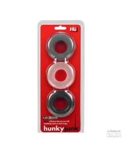 H¸nkyjunk By Oxballs Lot De 3 Cockrings Huj Dark 7 H¸nkyjunk By Oxballs Lot De 3 Cockrings Huj Dark -Sextoys boutique lot de 3 cockrings huj dark 1