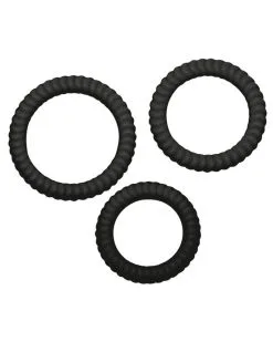 You2Toys Lot De 3 Cockrings Silicone Lust Noirs -Sextoys boutique lot de 3 cockrings silicone lust noirs 2