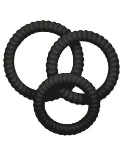 You2Toys Lot De 3 Cockrings Silicone Lust Noirs