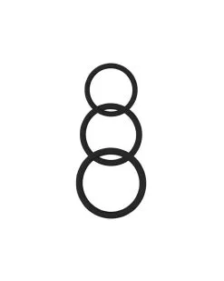 Get Lock Lot De 3 Cockrings Silicone Magnum Force Noir