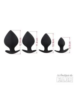Blackmont Lot De 4 Plugs Silicone Spade Noirs -Sextoys boutique lot de 4 plugs silicone spade noirs 2