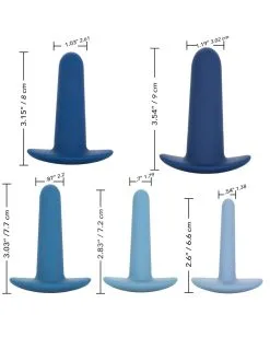 CalExotics Lot De 5 Plugs Silicone Anal Training Bleus -Sextoys boutique lot de 5 plugs silicone anal training bleus 7