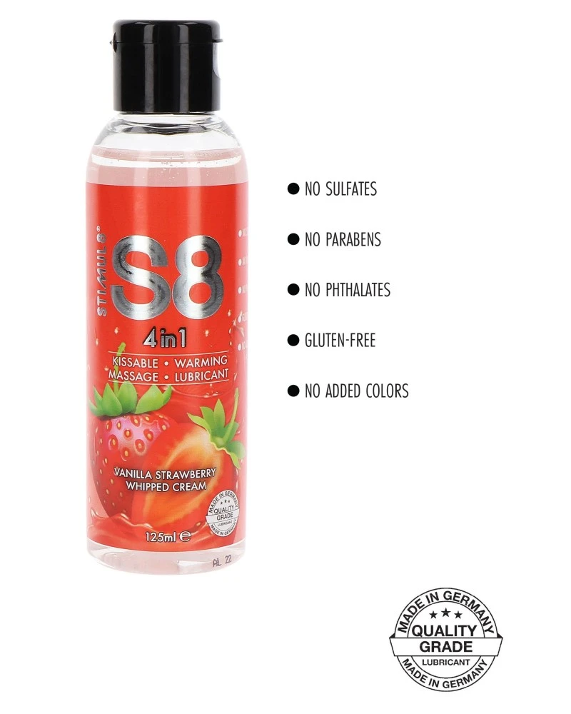 S8 STIMUL8 Lubrifiant Comestible Fraise-Vanille 4in1 S8 125mL 3 S8 STIMUL8 Lubrifiant Comestible Fraise-Vanille 4in1 S8 125mL – Image 3