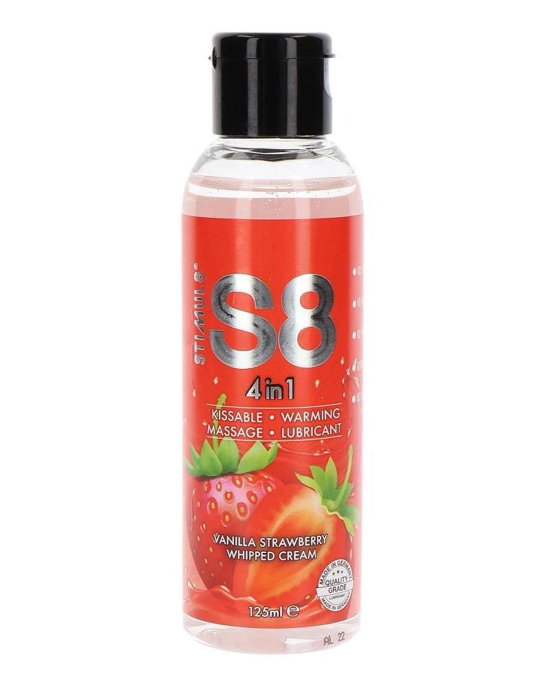 S8 STIMUL8 Lubrifiant Comestible Fraise-Vanille 4in1 S8 125mL 1 S8 STIMUL8 Lubrifiant Comestible Fraise-Vanille 4in1 S8 125mL