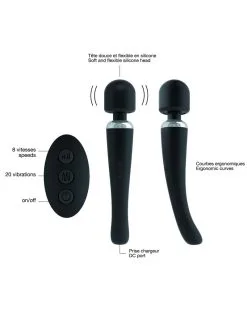 MegaWand Dorcel - Tête 55mm Noir 10 MegaWand Dorcel - Tête 55mm Noir -Sextoys boutique megawand dorcel tete 55mm noir 3