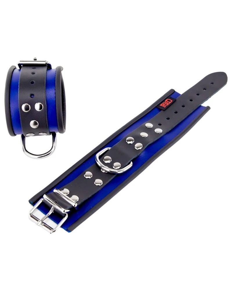 The Red Menotte En Cuir - Bleu/ Noir 3 The Red Menotte En Cuir - Bleu/ Noir – Image 3