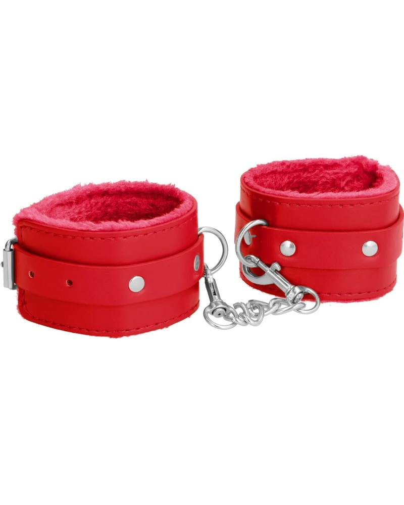 Ouch! Menottes De Poignet Plush Rouge 1 Ouch! Menottes De Poignet Plush Rouge