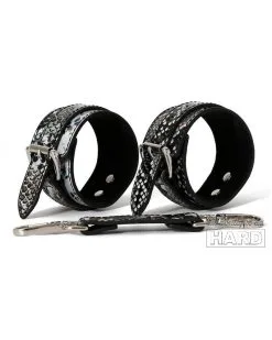 SM Fantasy Menottes De Poignets Snakine Noir-Argenté