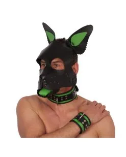 The Red Menottes En Cuir Vert-Noir -Sextoys boutique menottes en cuir vert noir 2