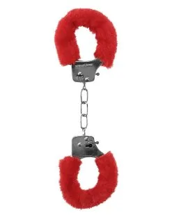 Ouch! Menottes Pleasure Furry Rouges