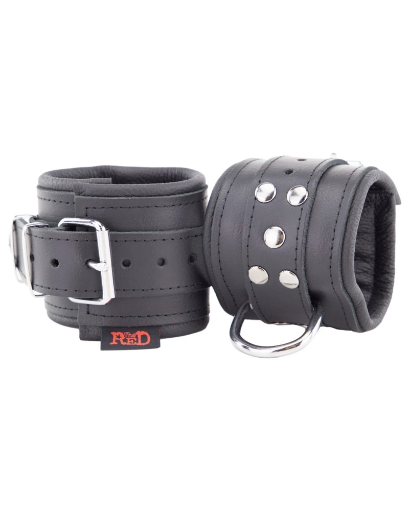 The Red Menottes Rembourrées En Cuir Pour Les Poignets Noir 1 The Red Menottes Rembourrées En Cuir Pour Les Poignets Noir