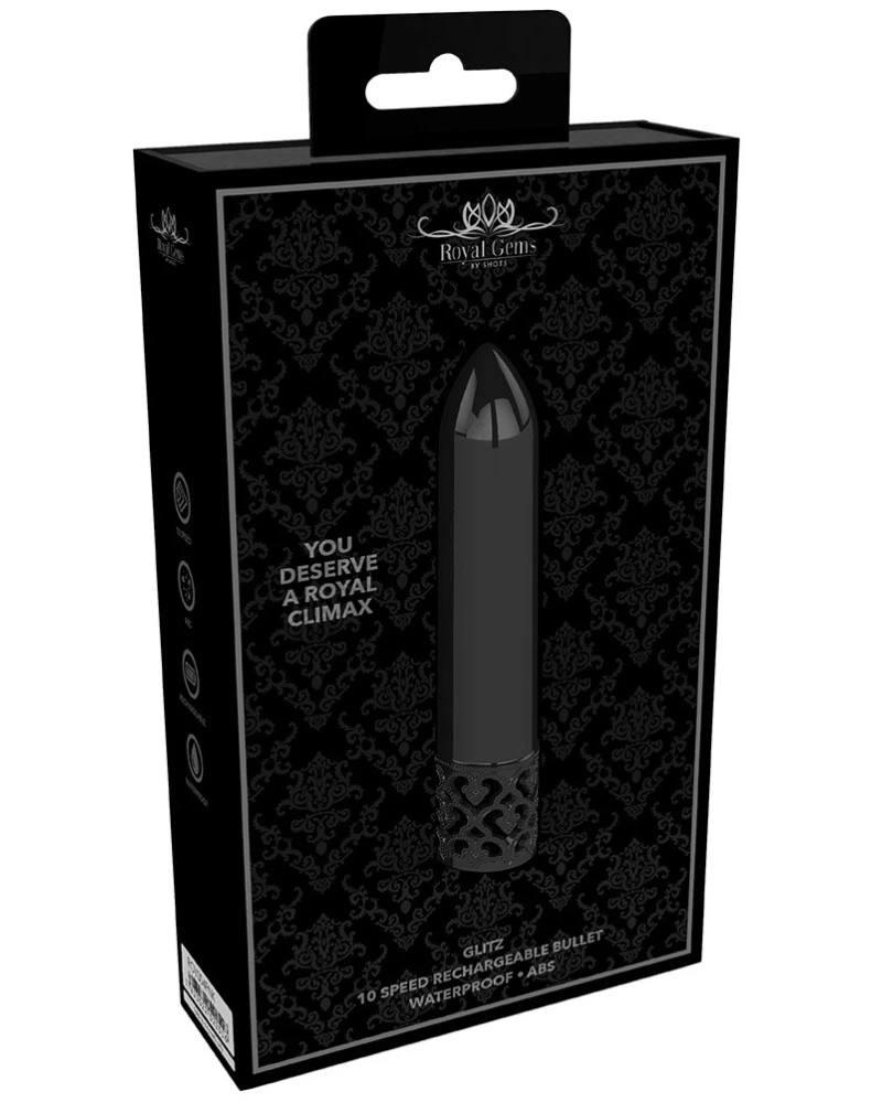 Royal Gems Mini Vibro Glitz 8.7cm Noir 2 Royal Gems Mini Vibro Glitz 8.7cm Noir – Image 2