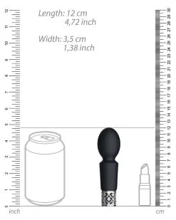 Royal Gems Mini Wand BRILLIANT 12cm Noir -Sextoys boutique mini wand brilliant 12cm noir 3