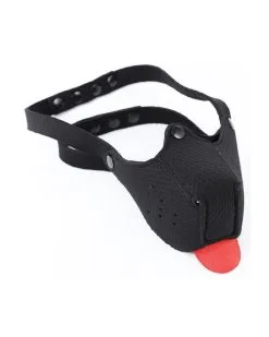 Kinky Puppy Museau + Langue Néoprène Puppy Noir -Sextoys boutique museau langue neoprene puppy noir 1