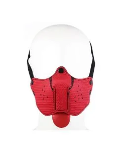 Kinky Puppy Museau + Langue Néoprène Puppy Rouge 4 Kinky Puppy Museau + Langue Néoprène Puppy Rouge -Sextoys boutique museau langue neoprene puppy rouge 4