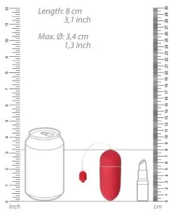 La Boutique Du Hard Oeuf Vibrant Sans Fil Vibrating Egg 8 X 3.5cm Rouge -Sextoys boutique oeuf vibrant sans fil vibrating egg 8 x 35cm rouge 3