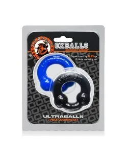 Pack Cockrings Ultraballs Oxballs Noir-Bleu -Sextoys boutique pack cockrings ultraballs oxballs noir bleu 1