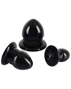 You2Toys Pack De 3 Plugs Mini Fat Noirs -Sextoys boutique pack de 3 plugs mini fat noirs 2
