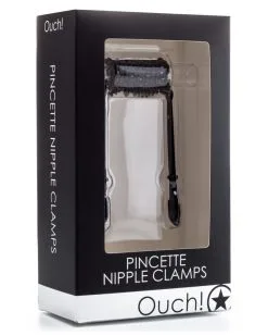 Ouch! Pince-Tétons Pincette Noires -Sextoys boutique pince tetons pincette noires 1
