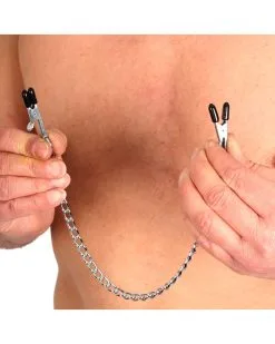 The Red Pinces A Seins Métallique Avec Chaine