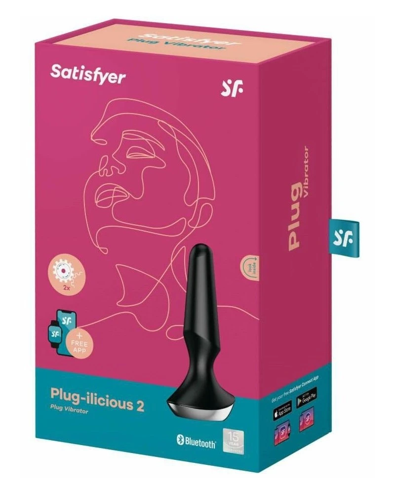 Plug Anal Vibrant Connecté Ilicious 2 Satisfyer 10 X 3cm Noir 2 Plug Anal Vibrant Connecté Ilicious 2 Satisfyer 10 X 3cm Noir – Image 2