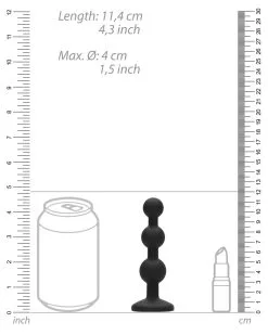 Ouch! Plug Bijou Beaded Diamond 9.5 X 2.5 Cm -Sextoys boutique plug bijou beaded diamond 95 x 25 cm 3