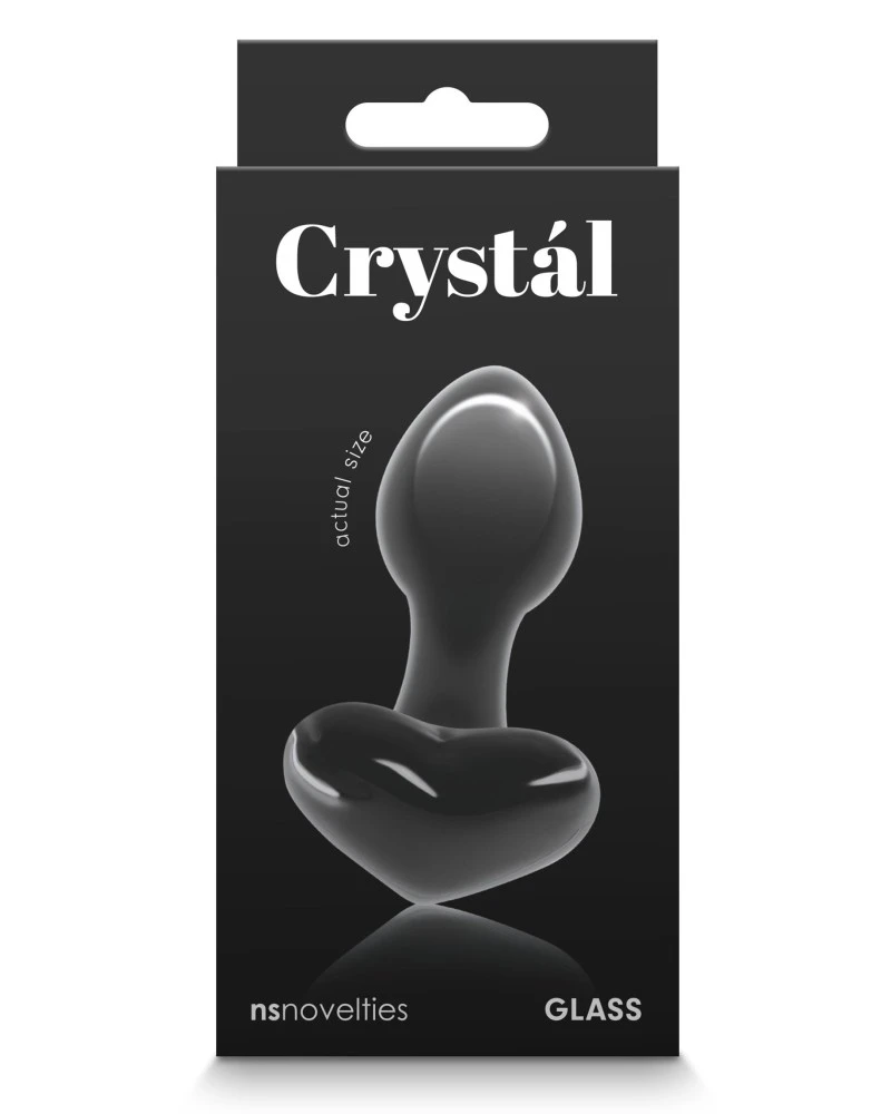 RENEGADE Plug En Verre Crystal Heart 7 X 3.2cm Noir 2 RENEGADE Plug En Verre Crystal Heart 7 X 3.2cm Noir – Image 2