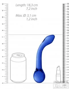 Chrystalino Plug En Verre G-Rider Bleu 18 X 4.3cm -Sextoys boutique plug en verre g rider bleu 18 x 43cm 5