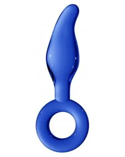 Chrystalino Plug En Verre Gripper Bleu 11 X 3.8cm