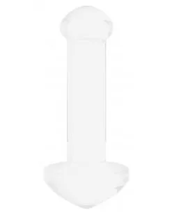 Chrystalino Plug En Verre Massage Blanc 8.5 X 3.4cm