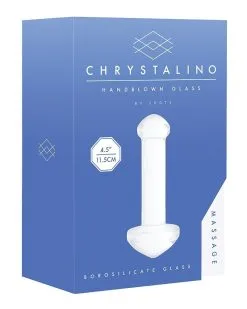 Chrystalino Plug En Verre Massage Blanc 8.5 X 3.4cm -Sextoys boutique plug en verre massage blanc 85 x 34cm 3