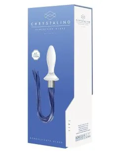 Chrystalino Plug En Verre Tail Blanc 9 X 3.5cm -Sextoys boutique plug en verre tail blanc 9 x 35cm 4