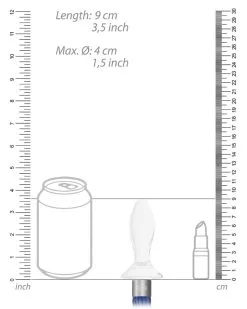 Chrystalino Plug En Verre Tail Blanc 9 X 3.5cm -Sextoys boutique plug en verre tail blanc 9 x 35cm 5