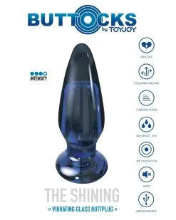 TOYJOY Buttocks Plug En Verre Vibrant The Shining 11 X 4.2cm -Sextoys boutique plug en verre vibrant the shining 11 x 42cm 8