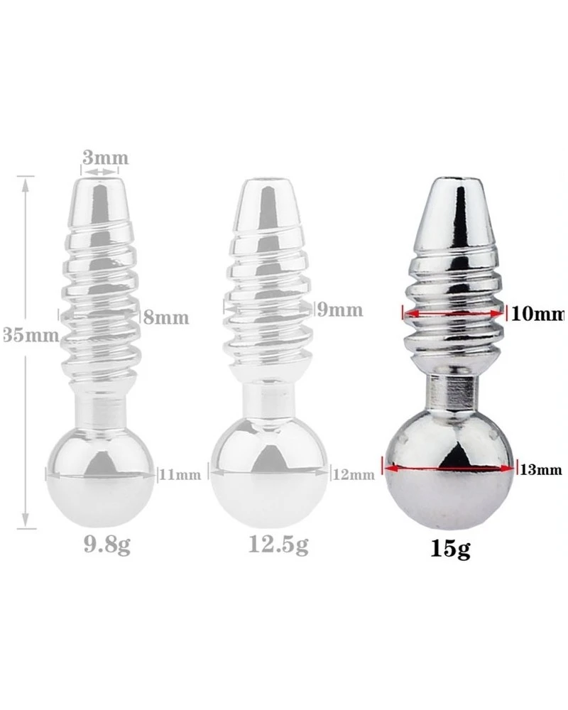 FUKR Plug Pénis Percé Screw L 2.5cm - Diamètre 10mm 4 FUKR Plug Pénis Percé Screw L 2.5cm - Diamètre 10mm – Image 4