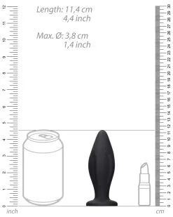 Ouch! Plug Silicone Edgy 11 X 4.5cm -Sextoys boutique plug silicone edgy 11 x 45cm 4