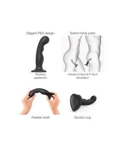 Plug Silicone P&G Strap-On-Me XL 17.5 X 4.2cm Noir -Sextoys boutique plug silicone pg strap on me xl 175 x 42cm noir 2