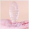 ClearlyHorny Plug Transparent Dotted Pine XL 10.5 X 4cm