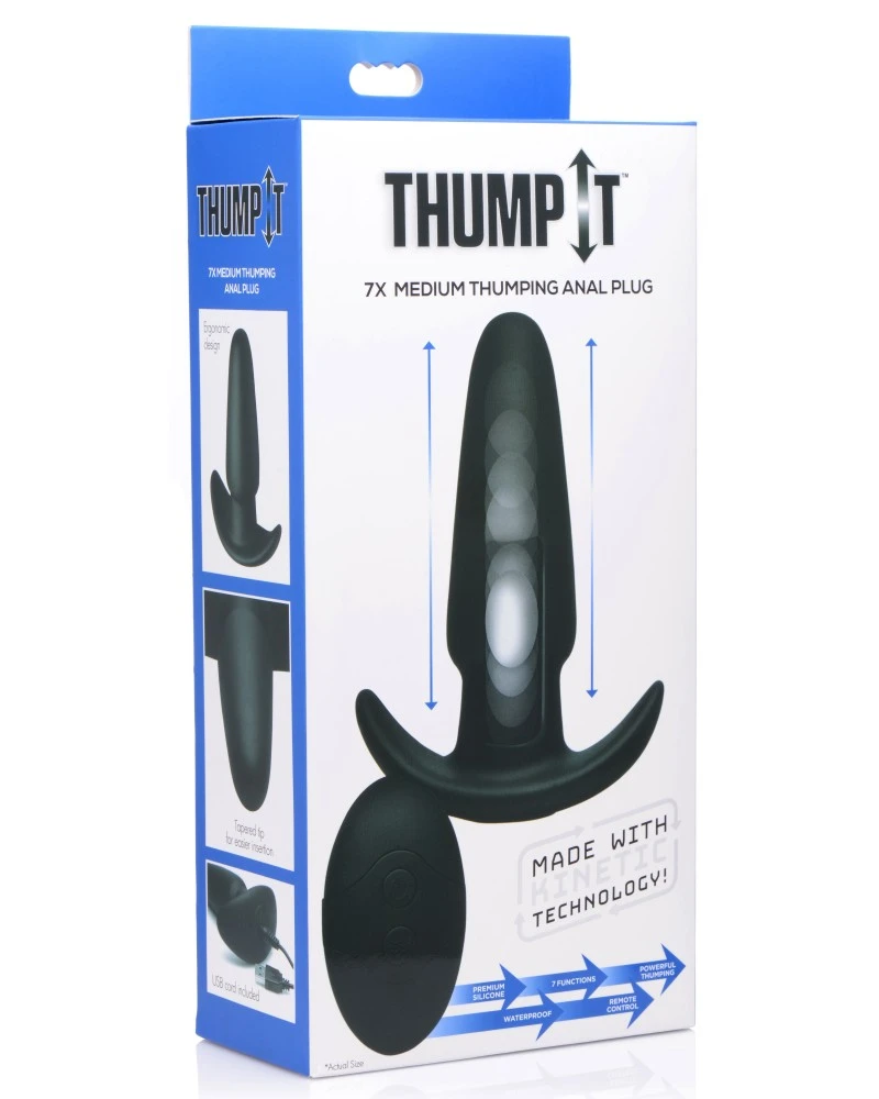 Thump-It Plug Vibrant à Percussions THUMP IT Medium 12 X 4 Cm 2 Thump-It Plug Vibrant à Percussions THUMP IT Medium 12 X 4 Cm – Image 2
