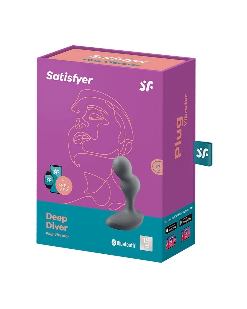 Plug Vibrant Connecté Deep Diver Satisfyer 8 X 3.3cm Noir 2 Plug Vibrant Connecté Deep Diver Satisfyer 8 X 3.3cm Noir – Image 2