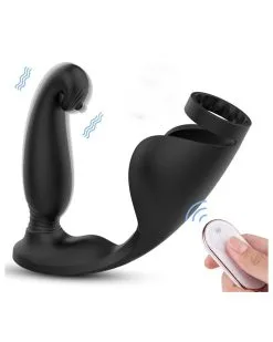 Generique Plug Vibrant Et Sac à Bourses Rapteus 11 X 3cm - Anneau 30mm