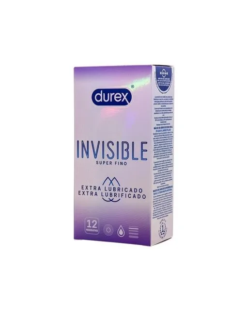 Préservatifs Fins Lubrifiés Invisible Durex X12 -Sextoys boutique preservatifs fins lubrifies invisible durex x12
