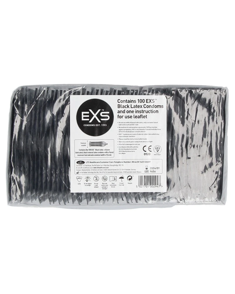 Exs Préservatifs Latex Noirs BLACK X100 3 Exs Préservatifs Latex Noirs BLACK X100 – Image 3