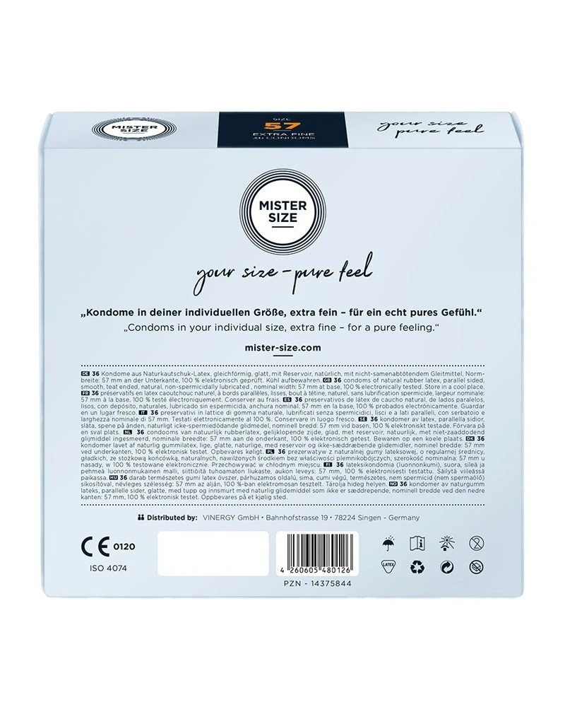 Préservatifs MISTER SIZE 57mm X36 2 Préservatifs MISTER SIZE 57mm X36 – Image 2