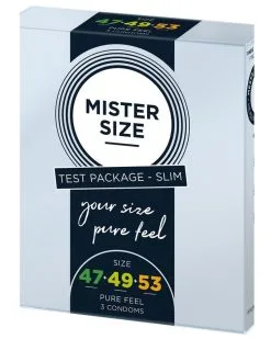Préservatifs MISTER SIZE Échantillon 3 Tailles 47, 49 Et 53mm 4 Préservatifs MISTER SIZE Échantillon 3 Tailles 47, 49 Et 53mm -Sextoys boutique preservatifs mister size echantillon 3 tailles 47 49 et 53mm 1