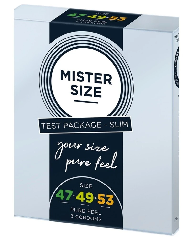 Préservatifs MISTER SIZE Échantillon 3 Tailles 47, 49 Et 53mm 2 Préservatifs MISTER SIZE Échantillon 3 Tailles 47, 49 Et 53mm – Image 2
