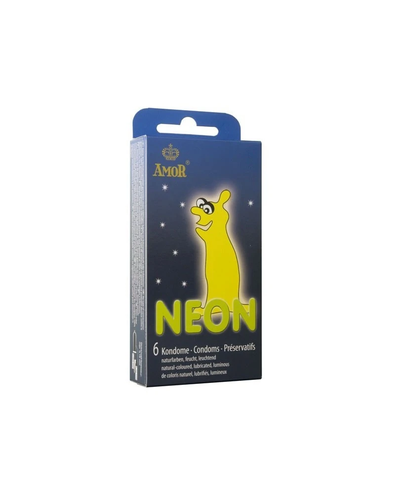 Amor Préservatifs Neon Phosphorescent X6 1 Amor Préservatifs Neon Phosphorescent X6