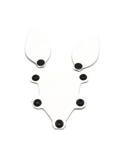 The Red PUPPY SET OREILLES ET LANGUE EN CUIR BLANC